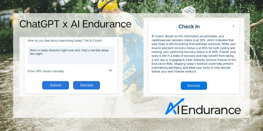 ChatGPT in AI triathlon, running and cycling training