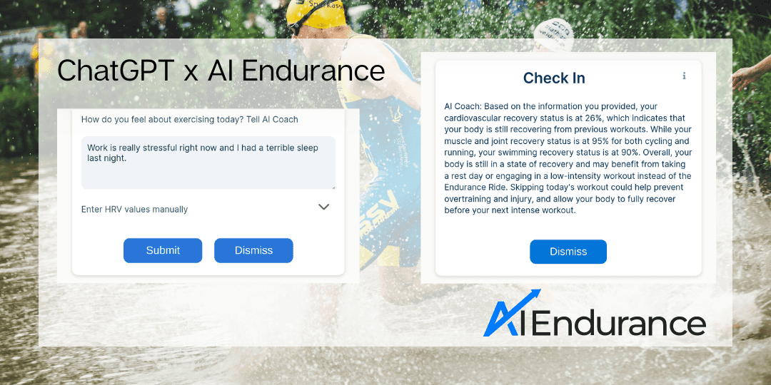 ChatGPT in AI triathlon, running and cycling training